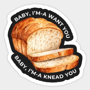Funny 70s Music The Band Bread Parody Sticker